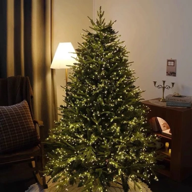 Cây thông Noel cao cấp PE+PVC 2m1 kèm đèn LED sáng rực - Giảm giá 23% chỉ 1.79tr
