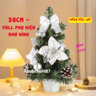 Cây thông Noel để bàn 60-90cm mini, full 36 phụ kiện, trang trí Giáng sinh giá rẻ 59.000 VND 4 Cây thông Noel để bàn 60-90cm mini, full 36 phụ kiện, trang trí Giáng sinh giá rẻ 59.000 VND 4