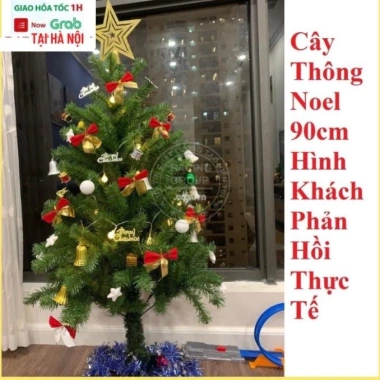 Cây thông Noel mini để bàn 60-90cm, 36 phụ kiện trang trí Giáng Sinh giá rẻ 96.900đ
