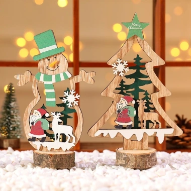 Cây Thông Noel Mini Gỗ Đặt Bàn Trang Trí Giáng Sinh Ấm Cúng – Giá chỉ 58.000₫