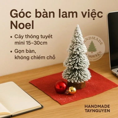Cây Thông Tuyết Mini 15-30cm Trang Trí Noel Decor Bàn Làm Việc, Chụp Ảnh, 49.999đ