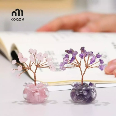 Cây tiền pha lê vàng mini tự nhiên – Trang trí bàn làm việc phong thủy, phong cách hoạt hình, mã não đỏ – Mới 5 Cây tiền pha lê vàng mini tự nhiên – Trang trí bàn làm việc phong thủy, phong cách hoạt hình, mã não đỏ – Mới 5