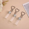 Chai bảo quản 10ml tình yêu - Móc khóa mini kính, lọ nhôm nắp rỗng, hộp cặp đôi 4