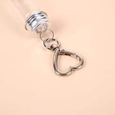Chai bảo quản 10ml tình yêu - Móc khóa mini kính, lọ nhôm nắp rỗng, hộp cặp đôi