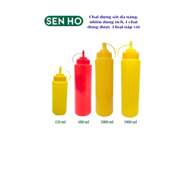 Chai & Bình Nhựa Đựng Sốt SEN HO Màu Vàng Vạch Chia Nhiều Dung Tích Giá 18.000₫ 3