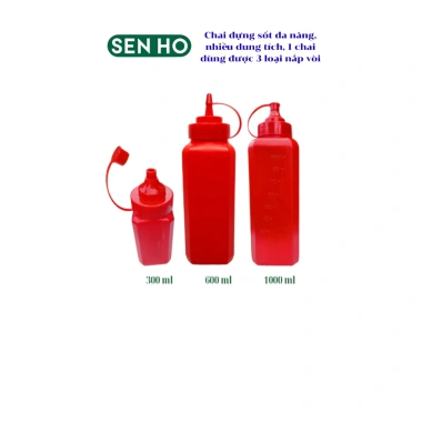 Chai & Bình Nhựa Đựng Sốt SEN HO Màu Vàng Vạch Chia Nhiều Dung Tích Giá 18.000₫ 4