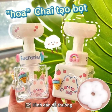 Chai bơm tạo bọt dầu gội, sữa tắm, xà phòng rửa tay - 38k cho phòng tắm và khách sạn