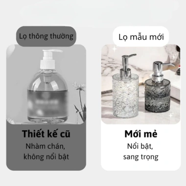 Chai chiết dầu gội sữa tắm + bình đựng nước rửa tay vân kim cương, chỉ 69.000đ 5 Chai chiết dầu gội sữa tắm + bình đựng nước rửa tay vân kim cương, chỉ 69.000đ 5