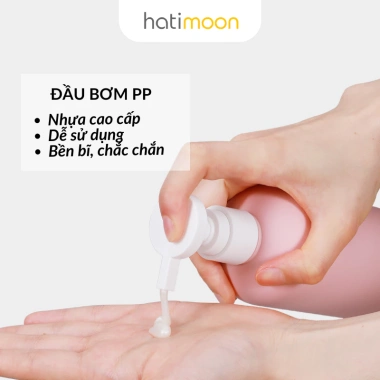 Chai chiết Hatimoon pastel 300ml - Đựng sữa tắm, dầu gội, rửa tay, rửa chén, vòi ấn 22.000₫ 4