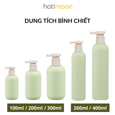 Chai chiết Hatimoon pastel 300ml - Đựng sữa tắm, dầu gội, rửa tay, rửa chén, vòi ấn 22.000₫ 5