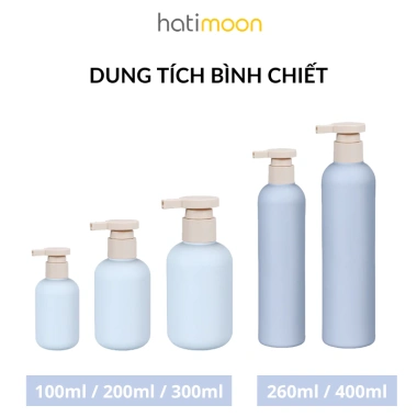 Chai chiết Hatimoon pastel 300ml - Đựng sữa tắm, dầu gội, rửa tay, rửa chén, vòi ấn 22.000₫ 6