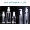 Chai chiết PET vòi nhấn có van khoá, lọ xịt 30-100ml tiện lợi cho du lịch và công tác