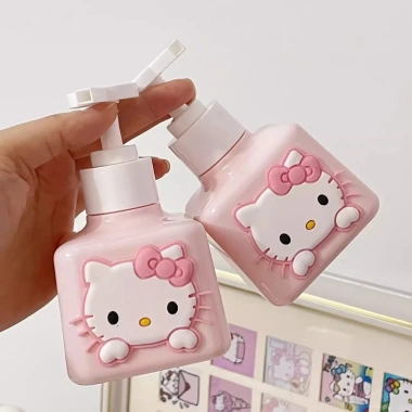 Chai chiết rót hình mèo dễ thương - Nắp nhấn tiện lợi sữa tắm, rửa tay, giặt