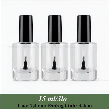 Chai chiết sơn gel 15ml thủy tinh cọ chiết gel, nước mềm da, giá 7.900₫ 2