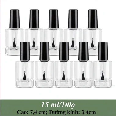 Chai chiết sơn gel 15ml thủy tinh cọ chiết gel, nước mềm da, giá 7.900₫ 7