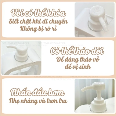 Chai chiết sữa tắm sticker cún dễ thương, đựng dầu gội, nước rửa tay trong suốt đa năng sang trọng 9