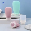 Chai du lịch silicon không rò rỉ 30/60/90ml Hộp đựng đổ lại ống mỹ phẩm đa năng cho dầu gội sữa dưỡng da xà phòng MỚI 2
