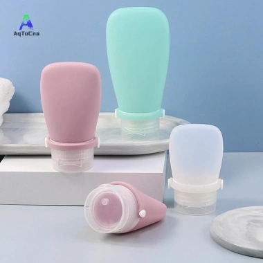 Chai du lịch silicon không rò rỉ 30/60/90ml Hộp đựng đổ lại ống mỹ phẩm đa năng cho dầu gội sữa dưỡng da xà phòng MỚI 2