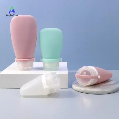 Chai du lịch silicon không rò rỉ 30/60/90ml Hộp đựng đổ lại ống mỹ phẩm đa năng cho dầu gội sữa dưỡng da xà phòng MỚI 3