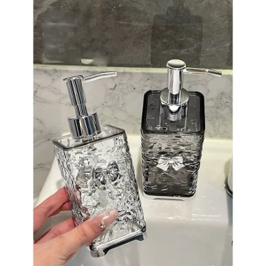 Chai đựng dầu gội, bình chiết sữa tắm Vòi nhấn hoà gợn sóng 300-400ml - Giá 25.000₫ 3
