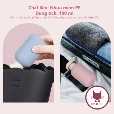 Chai đựng dầu gội sữa tắm 100ml nhựa mềm - Bình chiết mỹ phẩm 19.000đ