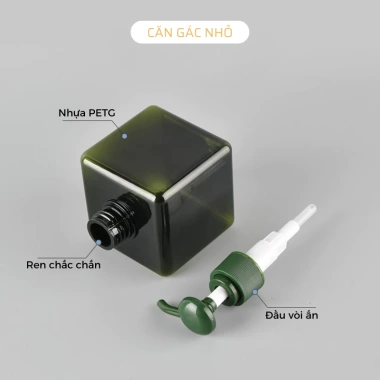 Chai Đựng Dầu Gội Sữa Tắm 250ml - Bình Chiết Vòi Ấn Kèm Tem Chống Nước, Căn Gác Nhỏ