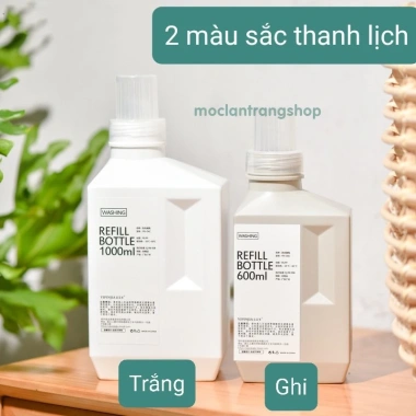 Chai đựng nước giặt và xả vải có vòi rót chống tràn, bình lọ chiết đa năng lau nhà - Giá 45.000 VND 7