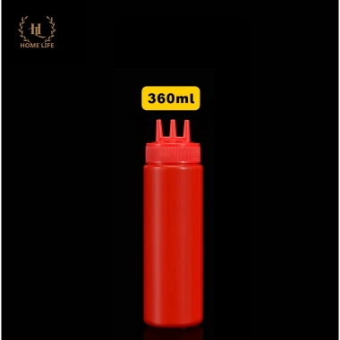 Chai đựng sốt 3 vòi PE - Lọ nhựa chia vạch in nổi, nắp chống bung, chỉ 16.000₫ 7