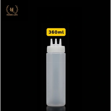 Chai đựng sốt 3 vòi PE - Lọ nhựa chia vạch in nổi, nắp chống bung, chỉ 16.000₫ 8