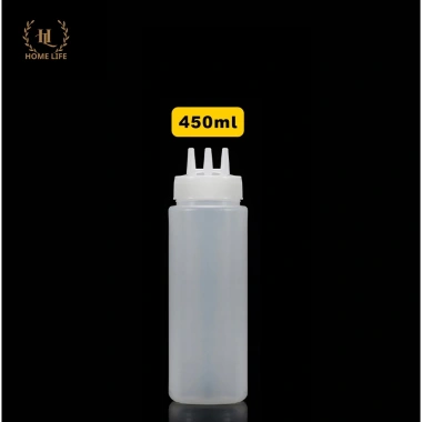 Chai đựng sốt 3 vòi PE - Lọ nhựa chia vạch in nổi, nắp chống bung, chỉ 16.000₫ 10