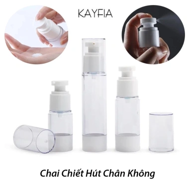 Chai Hút Chân Không 30/50/100ml Chiết Mỹ Phẩm - Lọ Nhựa Trong Suốt KAYFIA Giá Ưu Đãi 7.000đ