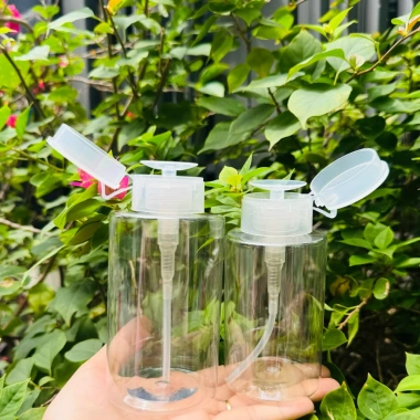 Chai lọ nhựa PET trong 200ml-500ml có vòi nhấn - Giá ưu đãi 14.100 VND
