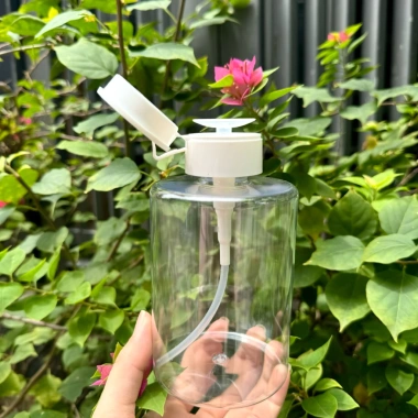 Chai lọ nhựa PET trong 200ml-500ml có vòi nhấn - Giá ưu đãi 14.100 VND