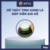 Chai lọ sang chiết mỹ phẩm 50g - Hủ thủy tinh xanh lá, nắp viền giả gỗ, giá chỉ 24,500 VND 2