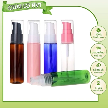 Chai nhựa 10ml-30ml vòi pump chiết mỹ phẩm, lọ dầu gội, sữa tắm, dầu dưỡng, chỉ 7.999 đồng