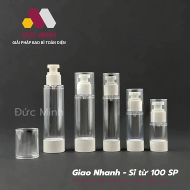 Chai nhựa chân không nhấn xịt giọt, xịt sương 5/10/30/50/80/100ml Giá 16.200đ