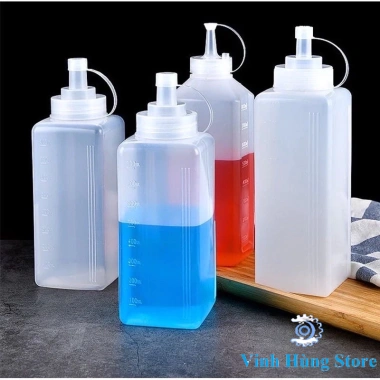 Chai nhựa đựng sốt mứt có nắp 400-1.000ml – Dụng cụ pha chế giá 19.000đ