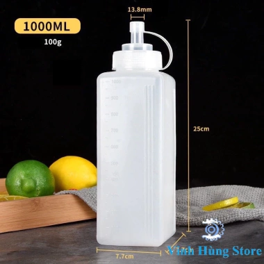 Chai nhựa đựng sốt mứt có nắp 400-1.000ml – Dụng cụ pha chế giá 19.000đ 3 Chai nhựa đựng sốt mứt có nắp 400-1.000ml – Dụng cụ pha chế giá 19.000đ 3