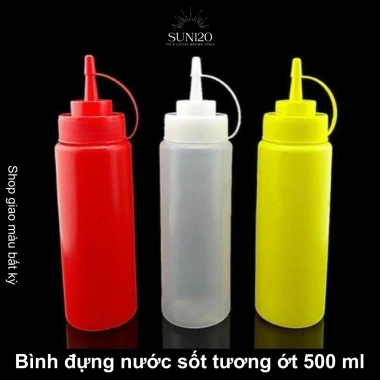 Chai nhựa đựng sốt mứt có nắp chống bụi vuông, chia vạch - Đa năng, chỉ 11.000đ 6