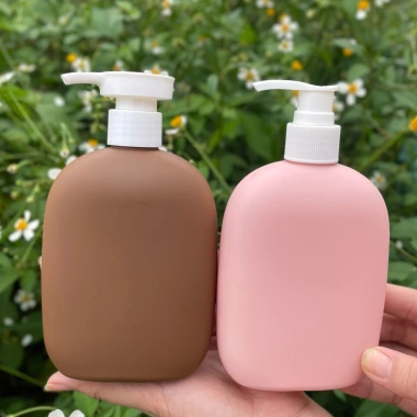Chai nhựa HDPE 300ml màu hồng - Đựng kem body, lotion, dầu gội, sữa tắm, chiết mỹ phẩm cao cấp, giảm giá 22%