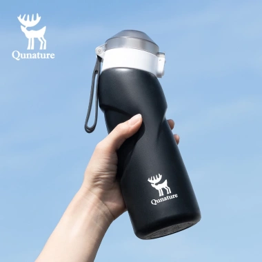 Chai nước mềm Quanture 700ml silicone thực phẩm - Gập lại dễ dàng, chống rò rỉ, giá chỉ 228.338đ
