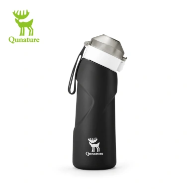 Chai nước mềm Quanture 700ml silicone thực phẩm - Gập lại dễ dàng, chống rò rỉ, giá chỉ 228.338đ