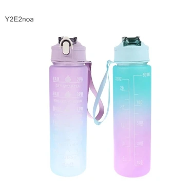 Chai Nước Thể Thao 900ml Chống Rò Rỉ, Đồ Uống Di Động Cho Gym và Du Lịch 2