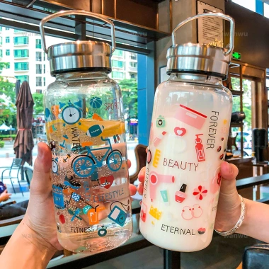 Chai Nước Thủy Tinh Graffiti 1.000ml - Du Lịch, Thể Thao, Máy Pha Trà Di Động, Dung Tích Lớn - Giá 264.000đ 2 Chai Nước Thủy Tinh Graffiti 1.000ml - Du Lịch, Thể Thao, Máy Pha Trà Di Động, Dung Tích Lớn - Giá 264.000đ 2