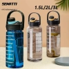 Chai nước uống SEMATTI chống rò rỉ, bình thể thao đánh dấu thời gian, Ấm du lịch nhẹ 1.5‑3L - Giá chỉ 95.810₫