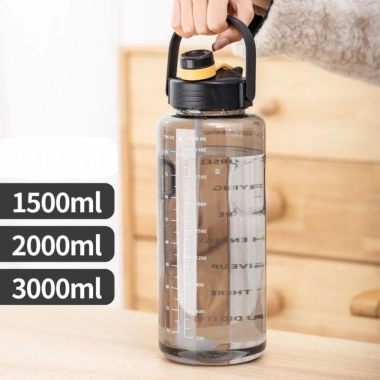 Chai nước uống SEMATTI chống rò rỉ, bình thể thao đánh dấu thời gian, Ấm du lịch nhẹ 1.5‑3L - Giá chỉ 95.810₫