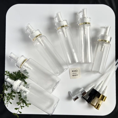 Chai PET trắng vòi pump mini 100‑300ml - Đựng sữa tắm, giá ưu đãi 75.000₫ 3
