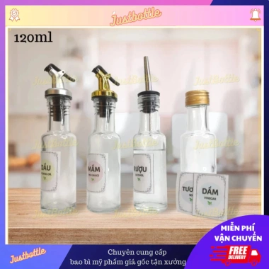 Chai rót xịt mini du lịch 120ml - Đựng dầu ăn, gia vị, nước mắm, dấm, tem nhãn - Giá chỉ 27.6k