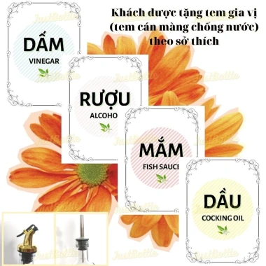 Chai rót xịt mini du lịch 120ml - Đựng dầu ăn, gia vị, nước mắm, dấm, tem nhãn - Giá chỉ 27.6k