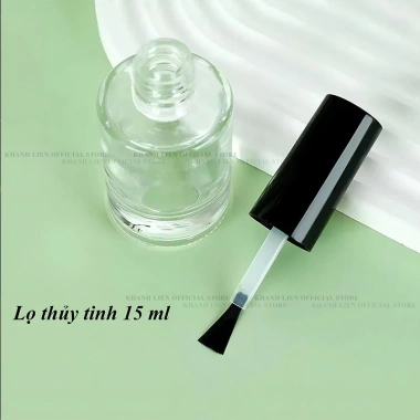 Chai thuỷ tinh chiết sơn gel 15ml kèm cọ - Nước mềm da, giá chỉ 7.900₫